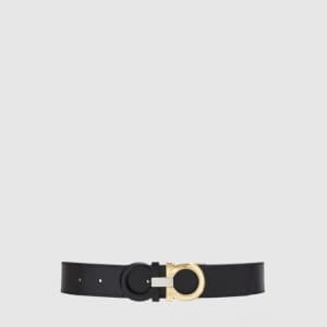 살바토레 페라가모 남성 리버시블 어드저스터블 간치니 벨트 - Ferragamo Mens R…