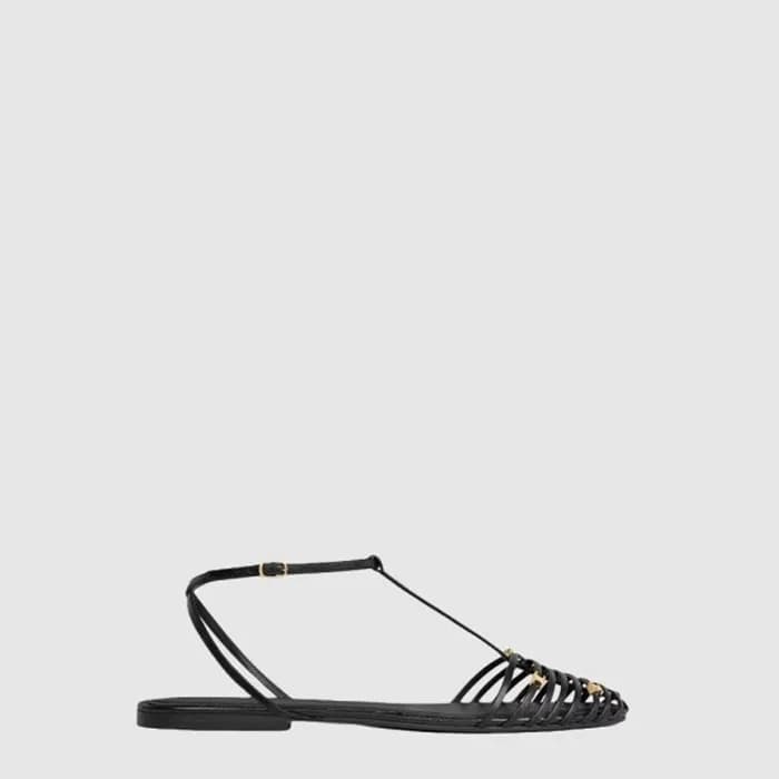 셀린느 여성 케이지 플랫 샌들 - Celine Womens Cage Flat Sandal - ces14471x