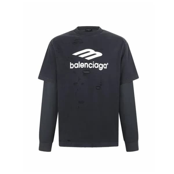 발렌시아가 남성 라운드 긴팔티 - Balenciaga Mens Round Tshirt - bac16785x - 1