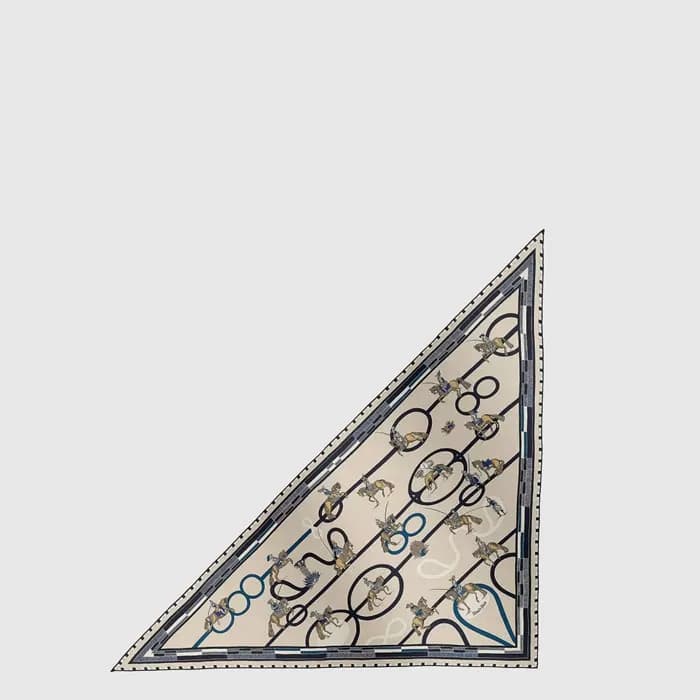 에르메스 여성 파사드와 사펜타인 자이언트 트라이앵글 스카프 - Hermes Womens Passades et Serpentines Giant Triangle Scarf - acc8827x - 1