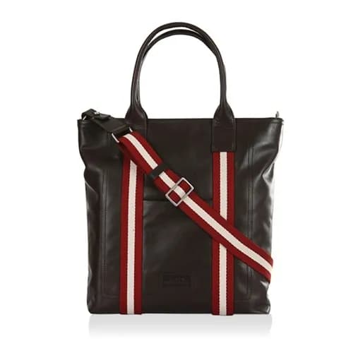 [발리] 브라운 수입가죽 남성용 숄더백 - ba0021b Bally Brown Leathe… - 1