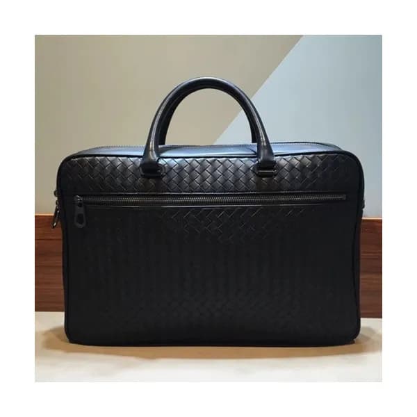 Bottega Veneta Leather Black Mens Business ,42cm -…