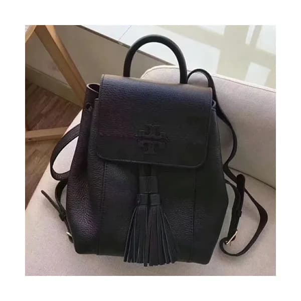 Tory Burch Leather Black Tassel Back Pack,22cm - 토… - 1