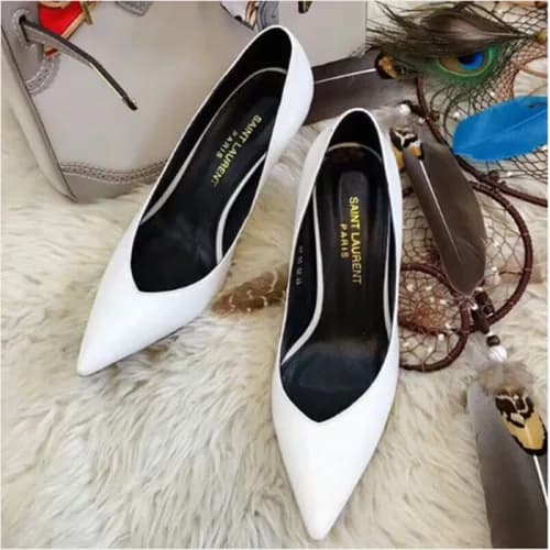 Saint Laurent 2018 Steelletto Hill Pumps White - 입… - 1