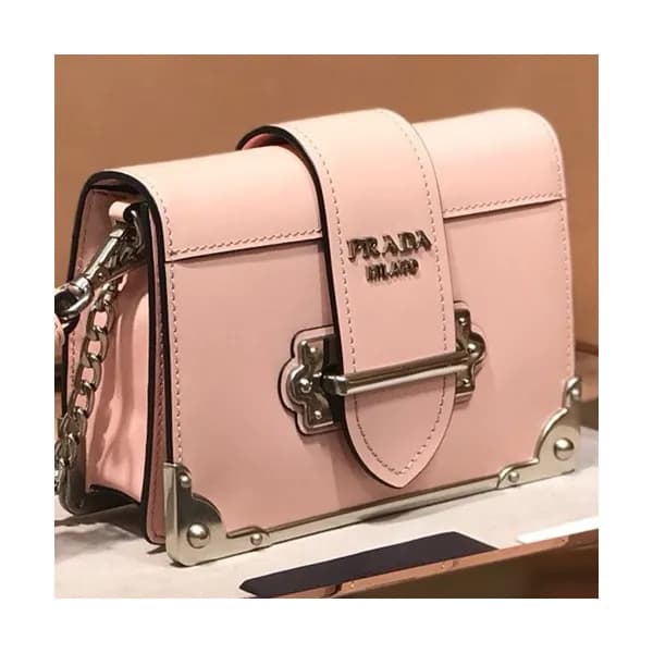 Prada Cahier Leather Shoulder Bag,18cm - 프라다 카이에 레… - 1