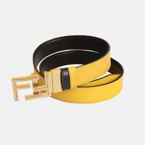 Fendi 2019 Mens Baguette Double "F" Buckle Leather… - 1