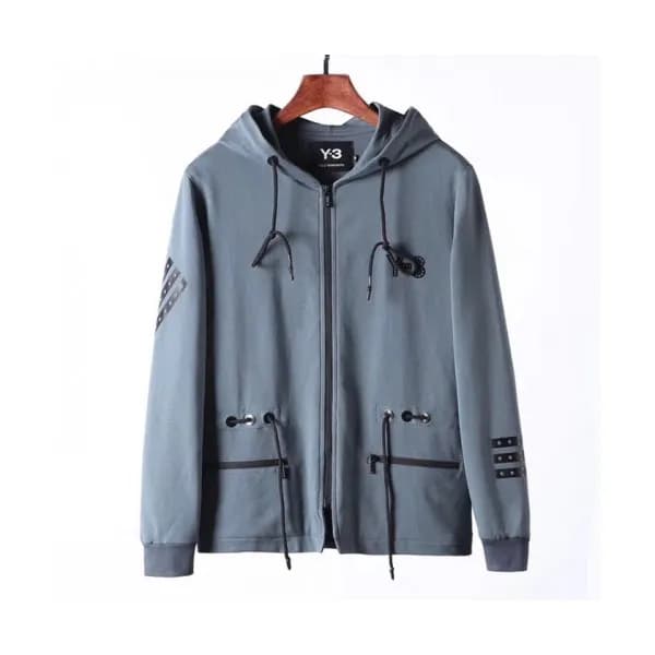 Y-3 2018 Street Zip-up Cotton Hood T-shirt - 요지야마모… - 1
