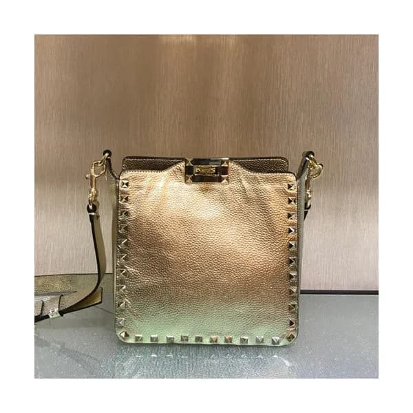 Valentino 2019 Leather Rockstud Spike Shoudler Bag… - 1