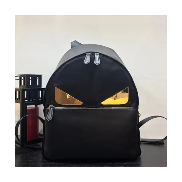 Fendi 2019 Nylon&Leather Bag Bugs Back Pack ,38CM … - 1