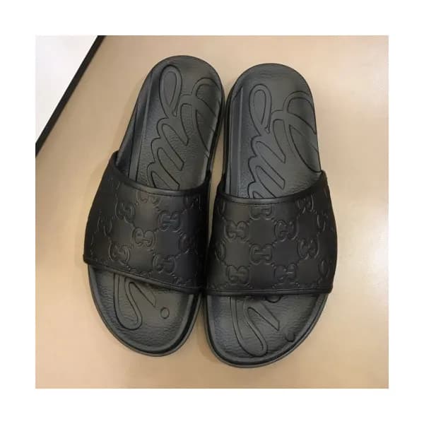 Gucci 2019 Mens Logo Leather Slipper - 구찌 남성 로고 벨크… - 1