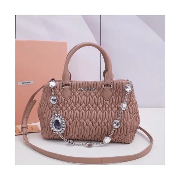 MiuMiu 2019 Matelasse Crystal Tote Shoulder Bag,24… - 1