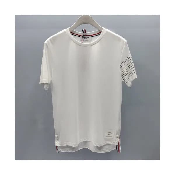 Thom Browne 2019 Mens Logo Cotton Short Sleeved Ts… - 1