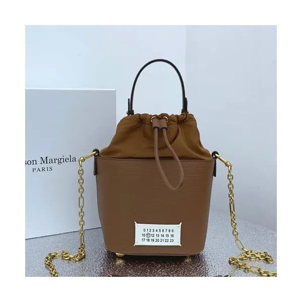Maison Margiela 2019 Leather Bucket Chain Tote Sho… - 1