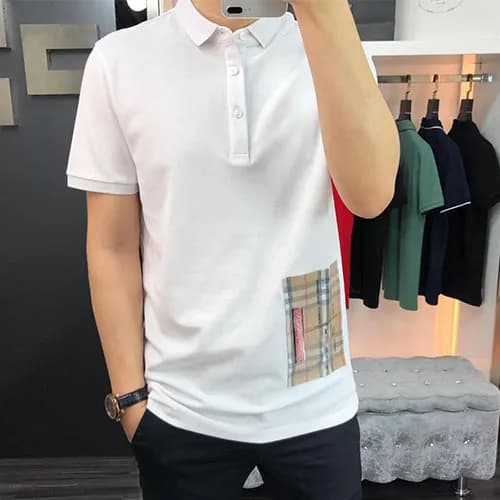 Burberry 2019 Mens Logo Polo Cotton Short Sleeved … - 1