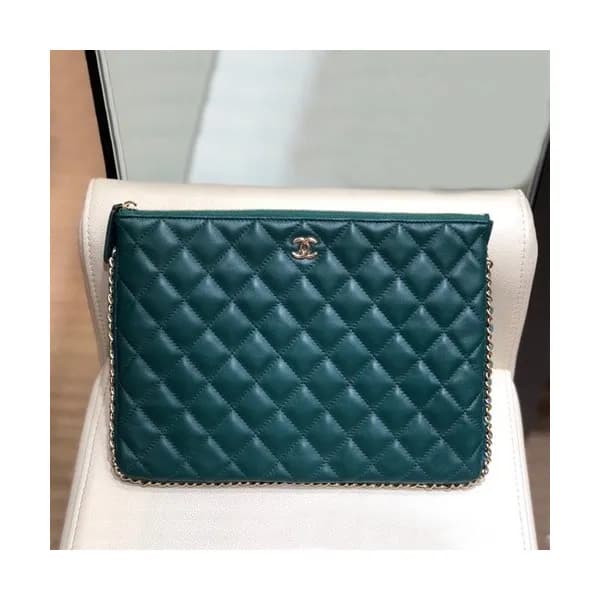 Chanel 2019 Leather Clutch Bag,28CM - 샤넬 2019 레더 클… - 1