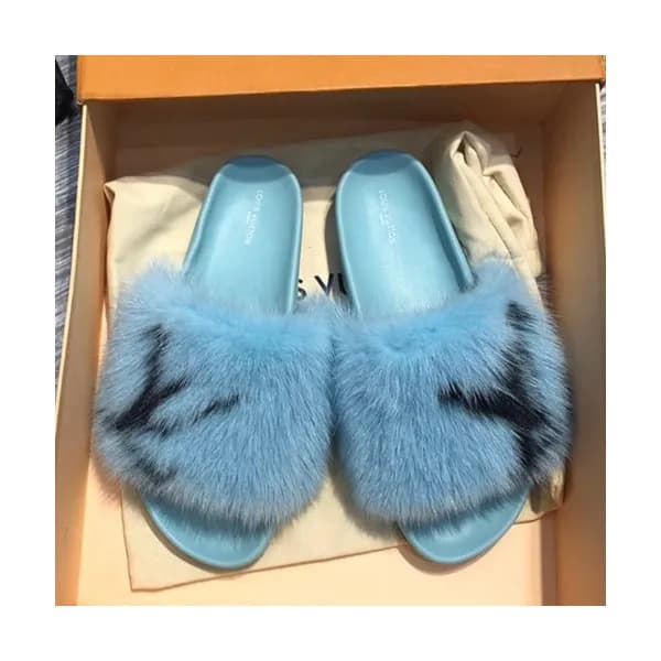 Louis Vuitton 2019 Ladies Mink Fur Slipper - 루이비통 … - 1