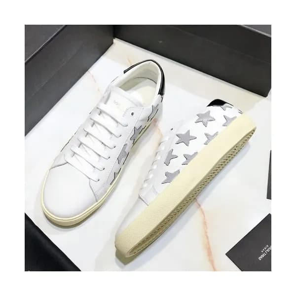 Saint Laurent 2019 Mens Leather Sneakers - 입생로랑 2… - 1