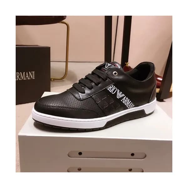 Armani 2019 Mens Leather Sneakers - 알마니 2019 남성용 … - 1