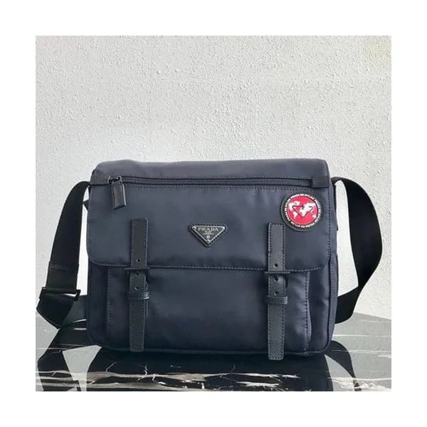 Prada 2019 Nylon & Leather Messenger Shoulder Bag,… - 1