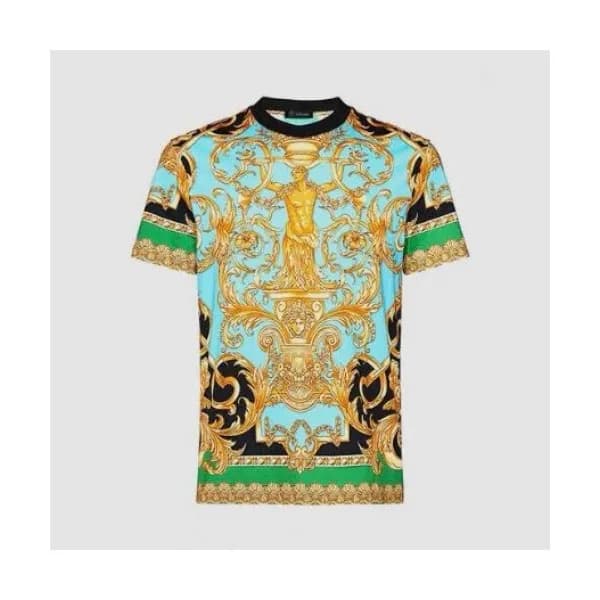 [베르사체]Versace 2020 Mens Logo Silket Short Sleeved … - 1