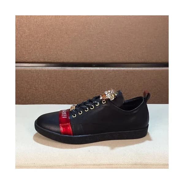 Versace 2020 Mens Leather Sneakers - 베르사체 2020 남성용… - 1