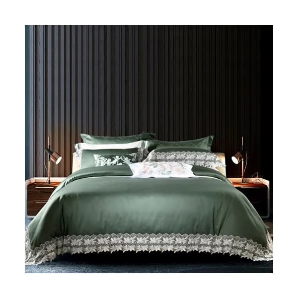 Saint Laurent 2020 Supima Cotton & Lace Bedding 4 … - 1