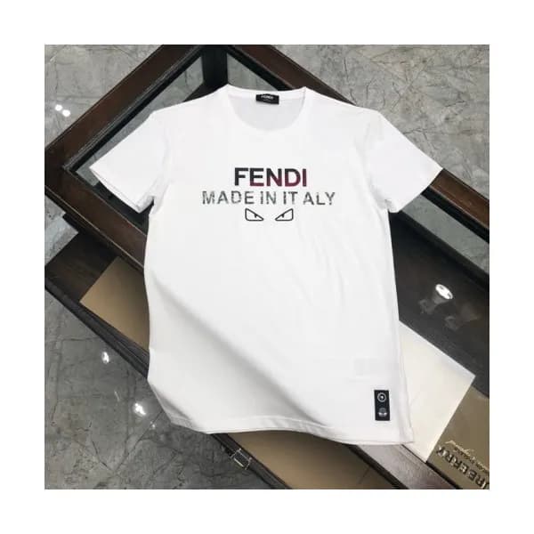 [펜디]Fendi 2020 Mens Logo Casual Silket Short Sleev… - 1