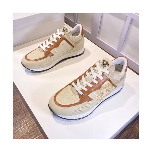 Versace 2020 Mens Leather Sneakers - 베르사체 2020 남성용… - 1
