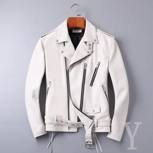 [1:1]Saint Laurent 2020 Mens Casual Leather Jacket… - 1