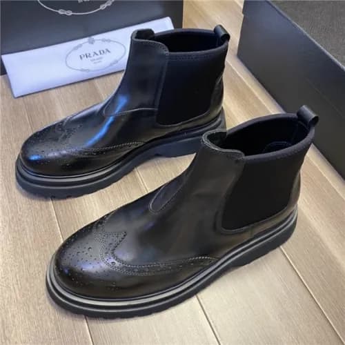 Prada 2020 Men's Leather Ankle Boots - 프라다 202…