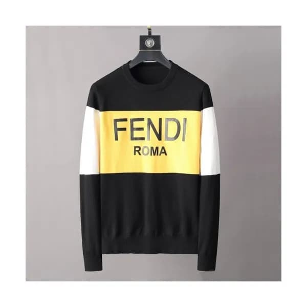 [펜디]Fendi 2020 Mens Logo Crew-neck Wool Sweaters -… - 1