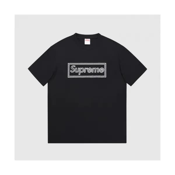 [굿템]Supreme Mens Logo Cotton Short Sleeved Tshirt… - 1