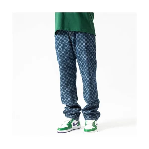 Louis vuitton Mens Monogram Casual Pants Blue - 루… - 1