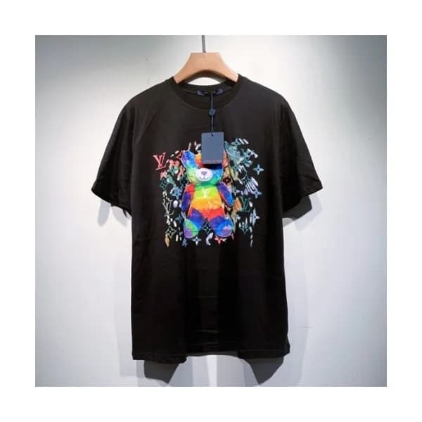 Louis vuitton Mm/Wm Logo Short Sleeved Tshirts Bl… - 1