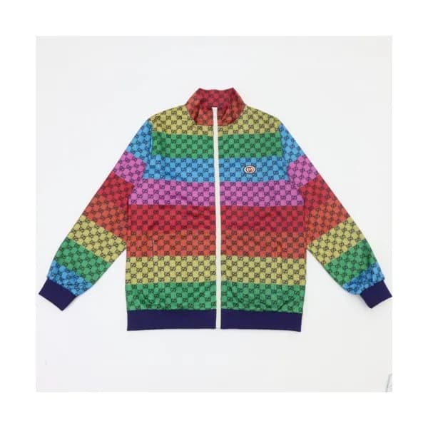 Gucci Mens Logo Casual Windproof Jackets Blue - 구… - 1