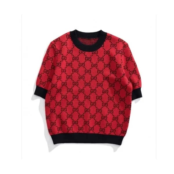 Gucci Womens Logo Crew-neck Sweaters Red - 구찌 2021… - 1