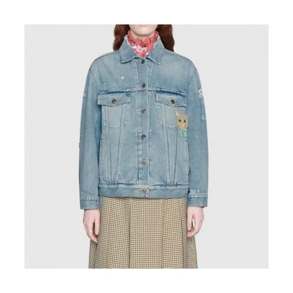 Gucci Mm/Wm Casual Jackets Blue - 구찌 2020 남/녀 로고 캐… - 1
