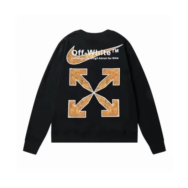 Off-white Mm/Wm Logo Cotton Oversize Hoodie Black… - 1