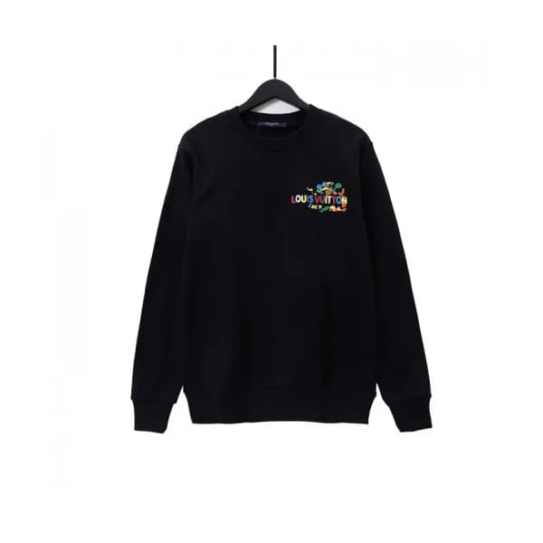 Louis vuitton Mens Casual Cotton Tshirts Black - … - 1