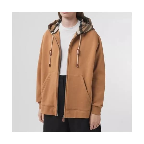 Burberry Mm/Wm Logo Casual Cotton Hoodie Beige - 버… - 1