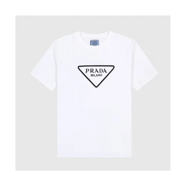 Prada Mm/Wm Logo Short Sleeved Tshirts White - 프라… - 1