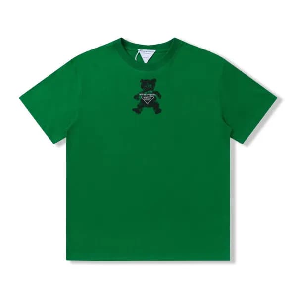 보테가 남자 크루넥 그린 반팔티 - Unisex Green Short-sleeved Tsh… - 1