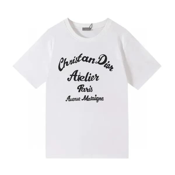 디올 남성 크루넥 화이트 반팔티 - Mens White Tshirts - dio01693x - 1