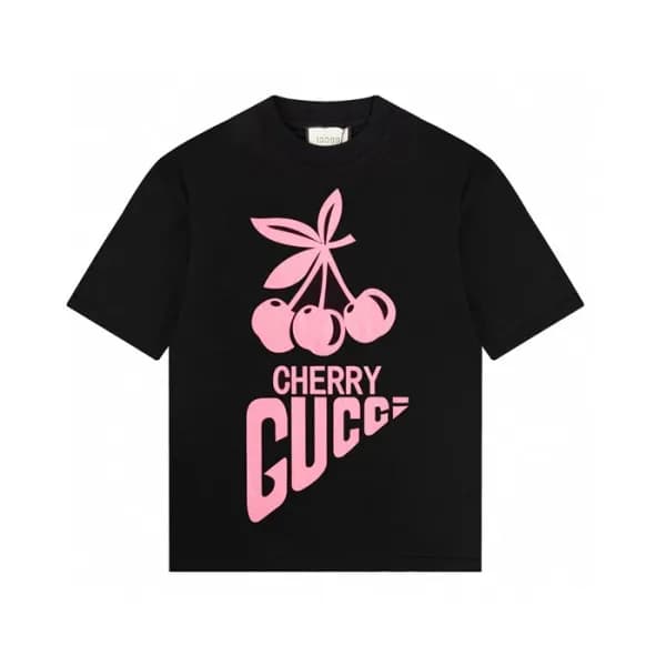 구찌 남/녀 블랙 크루넥 반팔티 - Unisex Black Tshirts - guc0493… - 1