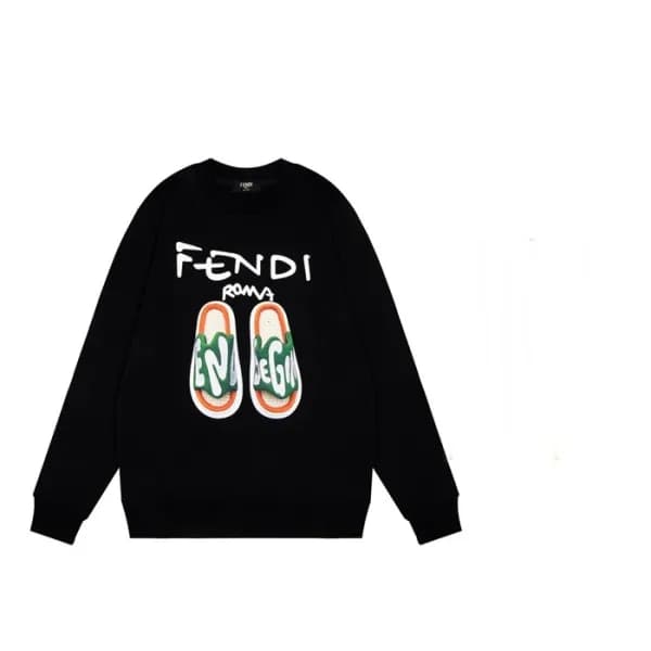 펜디 남성 캐쥬얼 블랙 맨투맨 - Mens Black Tshirts - fen01269x - 1