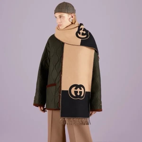 구찌 남성 베이지 머플러 - Gucci Mens Beige Muffler - acc117x - 1