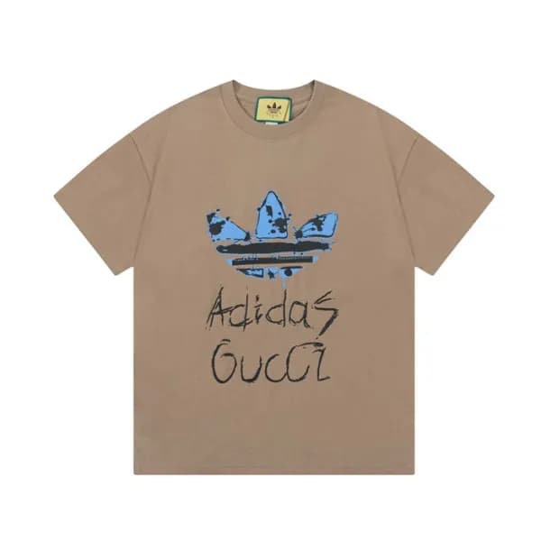구찌 남/녀 카멜 크루넥 반팔티 - Gucci Unisex Camel Short sleev… - 1