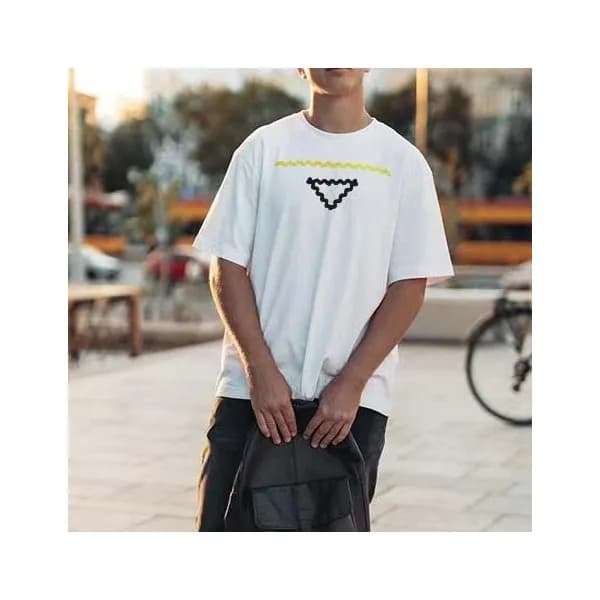 프라다 남성 화이트 크루넥 반팔티 - Prada Mens White Short sleeve… - 1