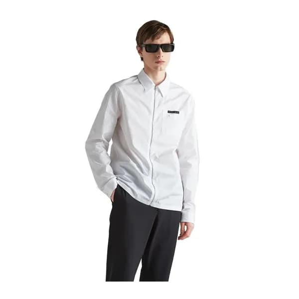 프라다 남성 모던 화이트 셔츠 - Prada Mens White Tshirts - pr35… - 1