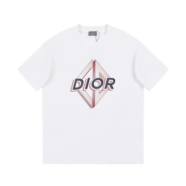 디올 남성 화이트 크루넥 반팔티 - Dior Mens White Short sleeved … - 1